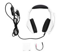 Cuffie da Gioco Cablate con Comunicazione Vocale Chiara e Luce LED per Giochi su PC, Cuffie Over-ear Leggere con Jack da 3,5 Mm, Morbidi Cuscinetti in Memory Foam (WHITE)