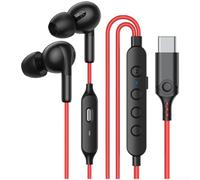 Cuffie da gioco cablate con microfono per iPhone 16 - USB C e cuffie intrauricolari da 3,5 mm con cancellazione del rumore, bassi profondi, luce LED 1,2 m (B)