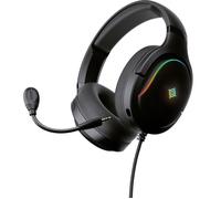 NOVA GAMING Borealis - Cuffie da gioco cablate con microfono rimovibile - Giochi di luce RGB - Accessorio Gamer leggero e confortevole - Compatibile con Multi Piattaforma (PC, PS4-5 e Switch) - Nero