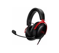 Cuffie da gioco cablate per PC e console, nere e rosse, comode cuffie circumaurali con microfono a cancellazione di rumore.