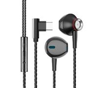 Cuffie da gioco con - Auricolari semi-in-ear con cavo, auricolari con microfono cablato, auricolari cablati, jack da 3,5 mm, suono ad alta definizione, auricolari antirumore per la