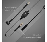 Cuffie da gioco con driver dinamici per PS4, PS5, Xbox, leggere e comode, immersione nel suono surround, compatibilità multipiattaforma, rimovibili