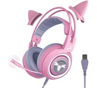 Cuffie da gioco con luci LED pulsanti, suono surround virtuale, archetto regolabile e confortevole e un'esperienza virtuale autentica per PC, PS4 e