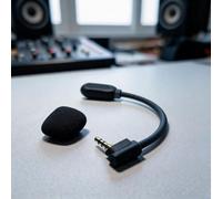 Cuffie da gioco con microfono per Alienware AW PRO, microfono boom di ricambio con effetti LED e connettore placcato oro da 3,5 mm per chat vocale chiara
