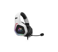 Cuffie da gioco Coolsound G6 con microfono - USB per illuminazione a LED - Archetto regolabile - Cuscinetti auricolari imbottiti - Comandi cablati - Cavo da 2 m