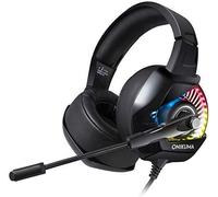 Cuffie da gioco cuffie stereo da gioco con luce LED RGB per computer PC per PS4 Gamer Xbox One (colore: rosso) (RGB)