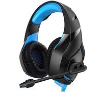 Cuffie da gioco montate sulla testa per PS4 con suono surround stereo 7.1, cuffie Xbox One con cancellazione del rumore per PC, PS3, PS4, Xbox One (adattatore necessario), Nintendo Switch (blu)