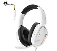 Cuffie da gioco NUBWO HG04L per PS5/PS4, Xbox Series X | S/Xbox One, cuffia con jack da 3,5 mm con microfono unidirezionale trasparente per giochi