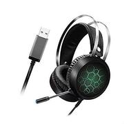 Cuffie da gioco over-ear professionali 7.1 Gaming Headset Gamer Surround Sound USB Wired cuffie con microfono per PC Computer Xbo-x per PS4 RGB Light (colore: 7.1 microfono lungo) (3.5 microfono corto