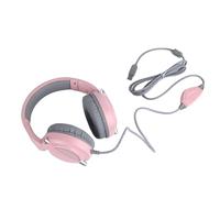 Cuffie da Gioco per Bassi Potenti USB da 50 Mm con Tecnologia di Ascolto 7.1, Cuffie Cablate per Computer con Luce RGB per Giocatori, Fornisce una Lunghezza del Cavo di 2,15 M (PINK)