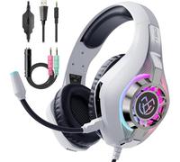 Cuffie da gioco per PC, PS5, Switch, Mobile, cuffie da gioco per Nintendo con microfono a cancellazione del rumore, suono stereo con bassi profondi