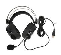Cuffie da gioco premium, cuffie stereo chiuse compatibili con diverse piattaforme, interfaccia USB 2.0, riduzione del rumore, luce di lavoro,
