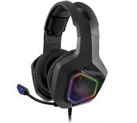 SPIRIT OF GAMER - Elite-H50 - Cuffie Audio Full Black Gamer - Microfono - Cuscini In Similpelle - Retroilluminazione LED RGB - Jack Da 3,5 Mm PC / PS4 / XBOX ONE/Switch Multipiattaforma