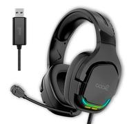 Cuffie da gioco stereo Cool Tuned per PC/PS4/PS5/Xbox LED RGB USB 7.1 Nero