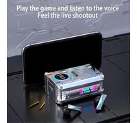 Cuffie da gioco stereo wireless Bluetooth 5.3 DX-08 con stile meccanico punk