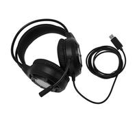 Cuffie da Gioco USB con Driver da 50 Mm e Microfono Omnidirezionale per Laptop Desktop Cuffie Cablate RGB Plug and Play Cavo da 2 M