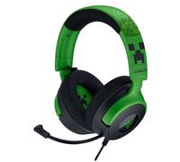 Razer Kraken V4 X Minecraft Edition - Cuffia da gioco USB cablata per PC (Driver TriForce da 40 mm, microfono cardioide retrattile, suono surround, Chroma RGB, per PC e console) Minecraft
