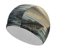 Cuffie da nuoto ad alta elasticità per adulti, cuffie da nuoto antiscivolo e impermeabili, per capelli lunghi, cuffie da nuoto per donne, Lake District National Park