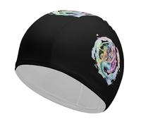 Cuffie da nuoto colorate ed eleganti con motivo a sirena, impermeabili, per la protezione dei capelli, facili da indossare e da togliere.