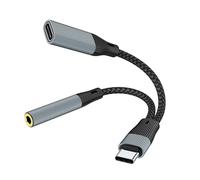 Cuffie di tipo C a 3,5 mm e adattatore di ricarica 2 in 1 decodificare dispositivi di tipo C Cavo di ricarica PD60W da 5,5 pollici