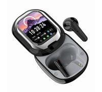 Cuffie di traduzione wireless AI 2024, colore nero, ideali per viaggiare e studiare all'estero.