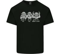 Cuffie DJ Drum And Bass Monkeys Maglietta Musicale Bambini Ragazzi E Ragazze