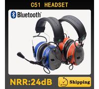 Cuffie EARMOR-C51-Electronic con cancellazione del rumore, apparecchiature di comunicazione tattiche, cuffie protettive, Bluetooth 5.1