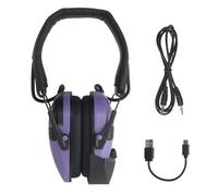 Cuffie Elettroniche per Tiro con Adattatore Bluetooth Wireless, Cuffie Tattiche con Riduzione del Rumore per Protezione Udito al Poligono(Purple)