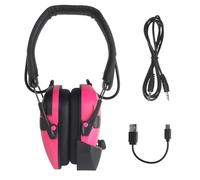Cuffie Elettroniche per Tiro con Adattatore Bluetooth Wireless, Cuffie Tattiche con Riduzione del Rumore per Protezione Udito al Poligono(Pink)