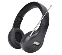 Cuffie FM dal design compatto, interpretazione compatibile ideale, materiale ABS, nero, elegante