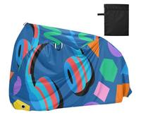 Cuffie Forme geometriche Memphis Style Impermeabile Bike Covers con fori di blocco Resistente ai raggi UV Indoor Outdoor Storage Copertura per bici elettrica Adatto per la maggior parte degli