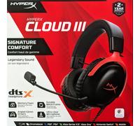 Cuffie Gaming HyperX Cloud III Nero/Rosso Cablate USB-C USB-A 3.5mm PS5 XBOX PC