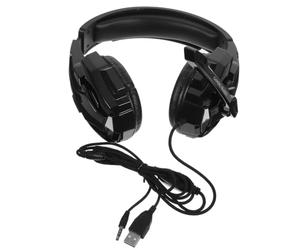 Cuffie Gaming I3000 con Microfono, Luci, Padiglioni Over-ear | Design Luminoso e Stile Moderno, Struttura in Plastica Nera, Modello I3000 per Sessioni di Gioco