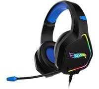 Cuffie Gaming Krom KANYON RGB USB Audio Surround 7.1 Hot Wheels Nero Blu