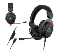 Krüger&Matz Cuffie da gioco con auricolari cablati USB RGB Microfono GH-50