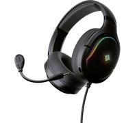 Cuffie Gaming Nova Gaming Borealis con cavo 3,5 mm, driver 40 mm, microfono staccabile RGB nero