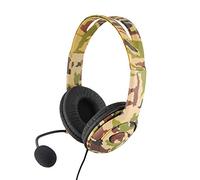 Cuffie gaming over-ear, con Microfono per Plays4, Design Camouflage, Altoparlante da 40mm, Cavo, Ripiegabile, Regolabile, Comode e Leggere per Lunghe Sessioni di Gioco