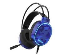 XTREME CUFFIA GAMING 7.1 PLANET CUFFIE GAMING, CAMOUFLAGE BLU