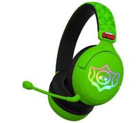 Cuffie Gaming Subsonic Brawl Stars Skull cablate 40 mm LED RGB Verde Nero