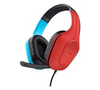 Trust GXT 416S Zirox Auricolare Cablato A Padiglione Gaming Nero, Ciano, Rosso