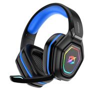 Cuffie Gaming Wireless per PC/Ps5/Ps4, 2,4GHz Wireless+5.3 Bluetooth, Cuffie con Microfono 7.1 Qualità Audio Senza Perdita di Bassa Latenza, Durata di Oltre 30+ Ore, nero e verde