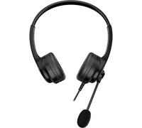 Cuffie Genius HS-235U AI con cavo USB-C e USB-A per ufficio, microfono e Copilot, nero
