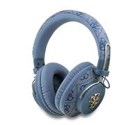 Cuffie Guess GUE004605 Bluetooth 5.3 wireless supraauricolari blu con logo oro