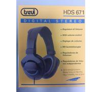 Cuffie HI-FI digital stereo TREVI HDS671, con cavo, regolatore volume