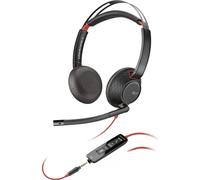 POLY Cuffie stereo Blackwire 5220 con connettore USB-C + spina da 3,5 mm + adattatore USB-C/A Poly