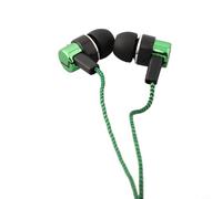 Cuffie in-ear di base, auricolari stereo cablati da 3,5 mm con amplificazione dei bassi, design con isolamento acustico, frequenza di risposta 20Hz-20kHz, impedenza 32 Ohm (verde)