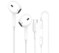 Cuffie in-ear tipo C per iPhone 16 15 Pro Max, auricolari con cavo USBC con microfono e controllo del volume, isolamento acustico, auricolari cablati per S-amsung S24 S23 S22 Ultra, H-uawei P60/P50