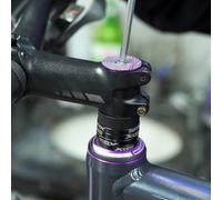 Cuffie in lega di alluminio per biciclette con cuscinetti a doppia tenuta e finitura anodizzata per resistenza adatte per forcelle da strada e mountain bike (44-56 mm viola)
