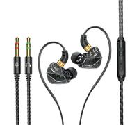 Cuffie interattive con microfono, cavo interno per cuffie, cuffie 2 in 1, isolamento acustico da 3,5 mm, ergonomiche, con accesso e accesso