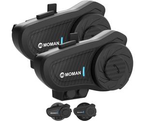 Cuffie Intercom per Moto, H2 Pro【2 Pack in Fibra Di Carbonio】 Sistema Di Comunic